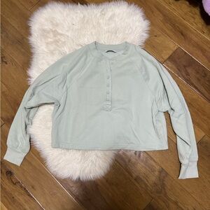DSG Light Green Button Sweatshirt